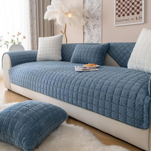 WYJHNLBEDC Sofa/Couch überzug/überwurf/überwurfdecke, Sofaschutz | Warmer Super Weicher Plush Sofabezug für Sofa L Form/U Form/Ecksofa 3/2/1 Sitzer, Sofaschutz Hund Kratzschutz Katze