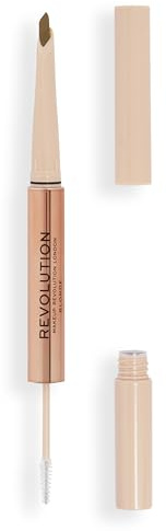 Revolution Beauty, Fluffy Brow Filter Duo, Ögonbrynspenna & Ögonbrynsgel, Finns i 5 nyanser, Blond | 2 i 1 ögonbrynspenna och gel, förbättrar och formar ögonbryn, vegansk och grymhetsfri, 1 st