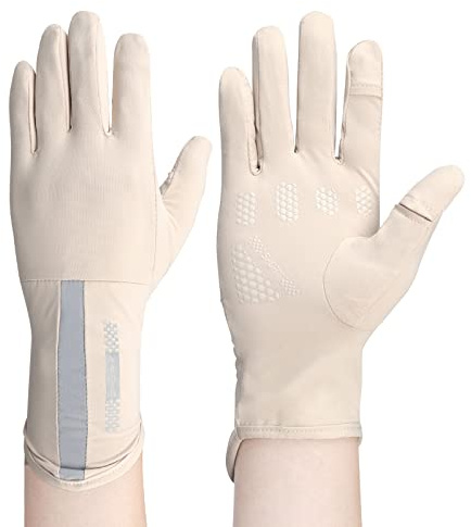 UV Schutz Handschuhe Sommer Atmungsaktiv Fahrradhandschuhe Damen dünn Elastisch touchscreen fingerhandschuhe Sonnenschutzhandschuhe Sommer Outdoor Autofahren Radfahren handschuhe Armstulpen