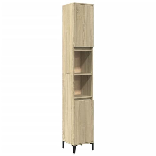 vidaXL Badrumsskåp sonoma-ek 30x30x190cm konstruerat trä