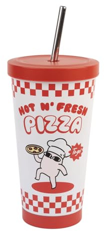 Grupo Erik Vaso termo Ketnipz - Vaso con tapa y pajita 550ml | taza termica con cepillo limpieza, Vaso termico café frio o caliente sin BPA, Termo para café, Taza termo cafe para llevar
