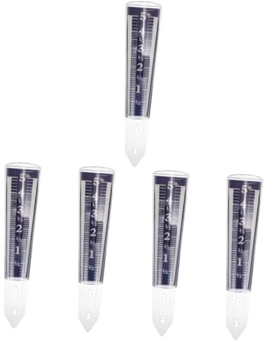 BESPORTBLE Lot De 5 Pluviomètres en Plastique pour L'extérieur Tube De Mesure pour Le Jardinage Et l'agriculture