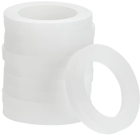 QUARKZMAN 10Stk Flache Unterlegscheibe Silikon Dichtungsringe 25mm AD 16mm ID 3mm Dicke Klar für Wasserhahn Rohr Wasserschlauch Isolierung Schrauben, Weiß