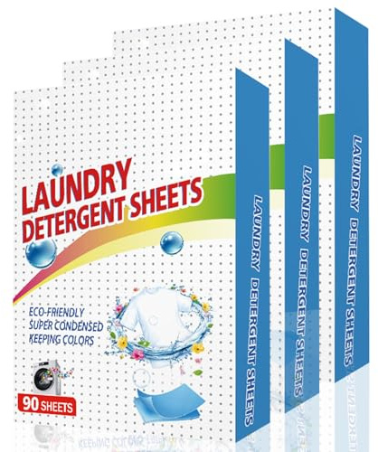 Hoja de detergente para lavado de ropa, tira de detergente para lavandería, hoja de jabón para el hogar, viajes, 270 piezas, herramientas de cocina para el hogar
