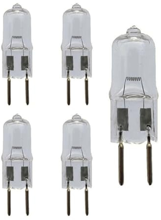 UGEFKMQ 5Pc G6.35 Halogen Light Bulb 12V 100W Halogen Bulb G6.35 12V 50W Mechanical Light Bulb GY6.35 Crystal Chandelier Bulb Dimmable 20W