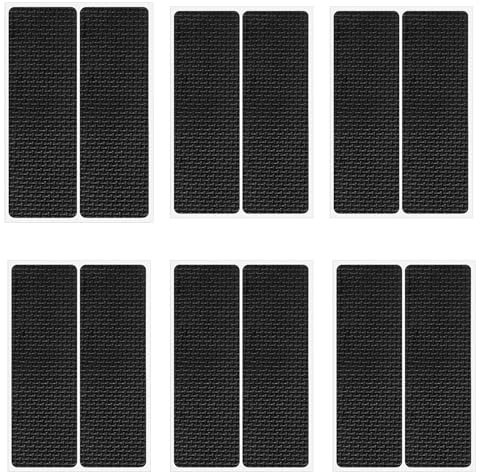 Yuannee Cuscinetti Antiscivolo Autoadesivi Gomma,12 PCS Premium Feltro Adesivo Nero Cuscinetto Adesivo Antirumore Proteggi Pavimento per Mobili Piedi Gambe Sedia Divani