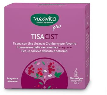 Neavita TISACIST pro Tisana con Uva Ursina e Cramberry per favorire il benessere delle vie urinarie