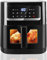 Friggitrice ad Aria Calda da 7L, Emphsism 1700W 7 Litri Friggitrice ad Aria Calda con Finestra di Visualizzazione, Friggitrice ad Aria Calda10 Programmi con Touch Screen