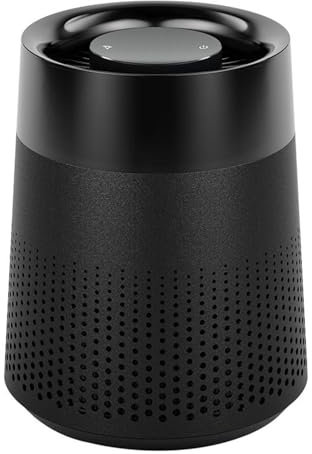 Purificador de aire y humidificador con circulación de 360°, concentración de iones negativos de 800 W, pantalla inteligente, ideal para uso en dormitorio, ambientador compacto y eficaz