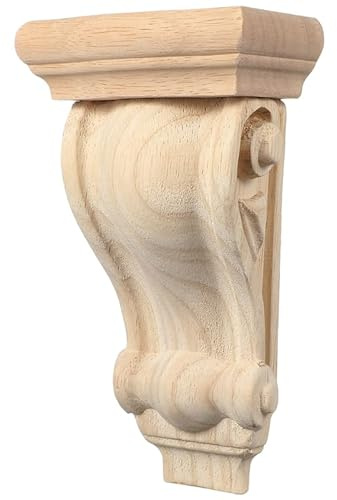 Tofficu Holz Corbel Dekorativ Europäischer Stil Römische Säulen Ecke Blumen Applikation Für Wände Türen Fenster Und Säulen Für Wohnkultur 5.91 X 3.15 X 1.97 in
