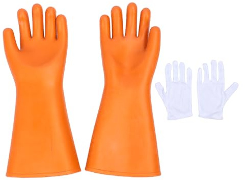 Oumefar Oumefar 25000V 12kV Rubber High Voltage Insulating Electrician Gloves for Electrical Maintenance