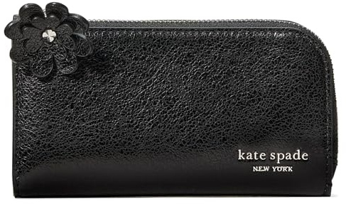 kate spade new york Devin Smooth Leather Small Slim Bifold Wallet, Black