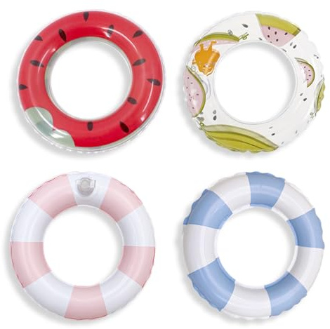 DLPRK 4er Set Aufblasbarer Pool-Getränkehalter, Schwimmend, mit Wassermelonendesign, für Pool, Schwimmbad und Strand