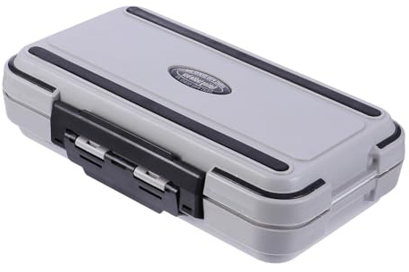 MUELODSIC Aufbewahrungsbox aus Abs mit Klaren Deckel und Inneren Fächern Verschleißfest für Angler zur Praktischen Organisation von Angelzubehör