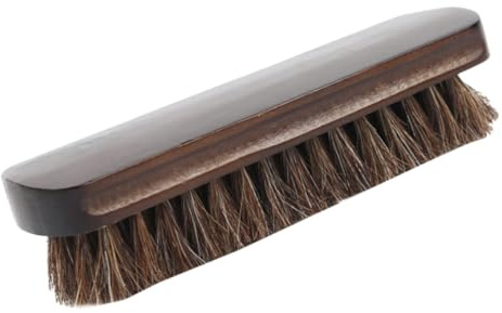 VERDANVERSE Horsehair Leather Shoe Cleaning Brush Wooden Handle Soft Bristles for Boots Care Polishing Tool for Gentle Dirt and Grime Removal
