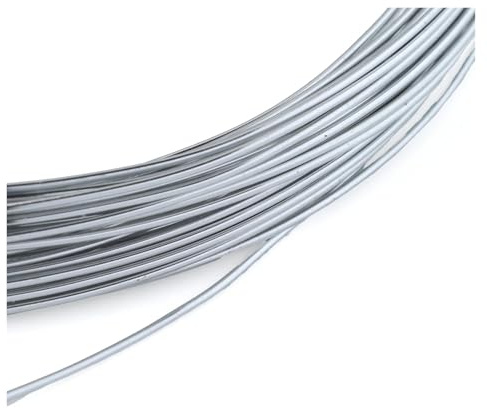 Aluminiumtråd aluminiumtråd, gör-det-själv-vävprocess, färgad aluminiumoxid, tillverkning av små ornament, material (silver, 0,6 mm x 10 m)