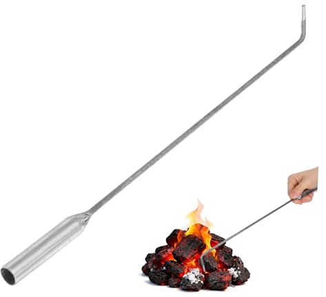 Kaminhaken aus Eisen für Kamin und Grill, Praktischer Feuerhaken mit Griff | Robustes Werkzeug für Lagerfeuer und Ofen, Handliches Design zum Anheizen und Schüren