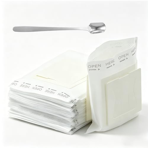 120 stycken kaffemuggspåsar, kaffefilter, bärbar kaffedropppåse, filterkaffepåse för upphängning, 9 × 7,5 cm, med 1 kaffesked, för kök, butik, kontor, dessertbutiker