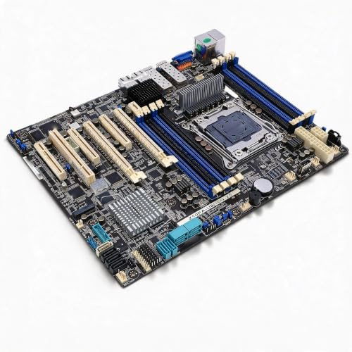 Sxhlseller Carte Mère Serveur C612, Double Ports, 8 Emplacements DDR4, Prise en Charge GPU 4 Voies, Extension de Stockage Haute Vitesse, Carte Mère ATX pour Station de Travail NAS AI