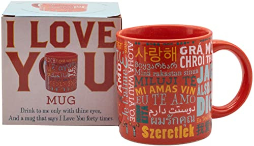 The Unemployed Philosophers Guild Love Languages Mug - Says I Love You Forty Different Ways - for Your Husband, Wife, Boyfriend, or Girlfriend - Comes in a Fun Gift Box