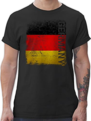 Shirtracer - T-Shirt Herren - Fußball EM WM - Deutschland Flagge Adler Germany