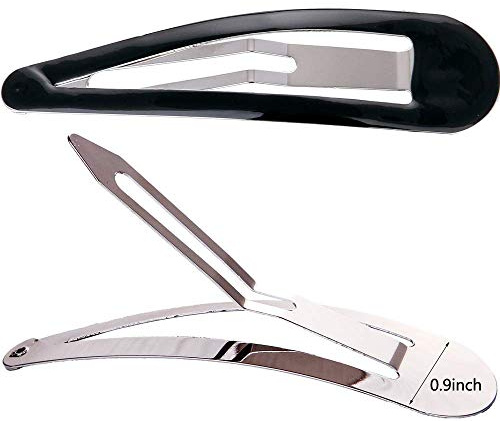 LONEEDY - Pack de 10 grandes barrettes à cheveux en métal verni, longueur 8,9 cm, anti-glisse, barrettes longues pour femmes et filles.