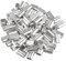 Futheda 100 pcs Aluminum Crimping Loop Sleeve Clips with Double Ferrules/Holes for 1.5mm Cable Wire Rope Silver Tone