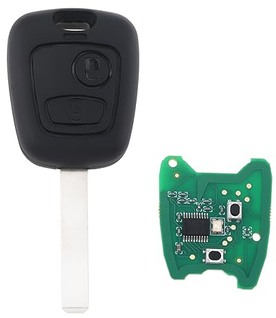 ePathChina Mando a Distancia 433 MHz 2 Botones con Chip y Hoja VA2 — Compatible con Citroën C1/C2/C3/C4/Xsara Picasso (2000–2009)
