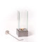 NORBE | Camino a Bioetanolo SPIRO | Biocamino da terra Interno | Camino Grigio | Dimensioni 25x25x65h cm | Effetto Vortice | Potenza:3,68 kw/h