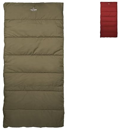 TETON Sports Evergreen Queen-Size-Schlafsack, Doppelschlafsack – EIN Warmer Schlafsack, den die ganze Familie genießen kann, ideal für Camping, Jagd und Basislager