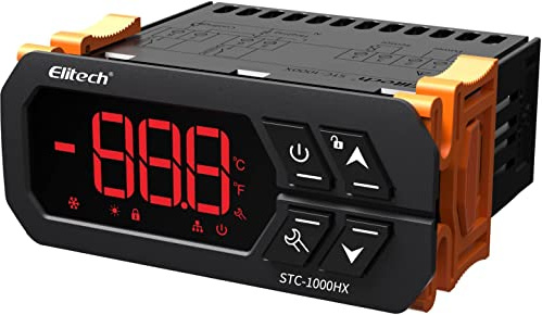 Elitech STC-1000HX Digitaler Temperaturregler Thermostat avec Alarme LED Thermostat Intelligent -50℃~99℃ avec Capteur AC10V-220V