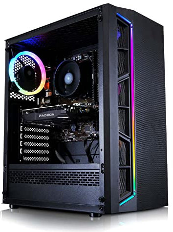 ADMI Gaming PC: Intel i5 12400F / H610M / RX 6600XT / 16GB 3200MHz / 240GB SSD + 1TB HDD / K7 Gaming Case with Windows 11