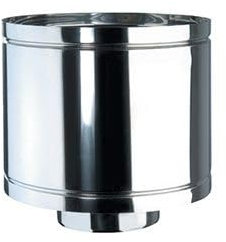 Comignolo In Acciaio Inox Monoparete Per Stufe A Pellet, Antivento, Terminale Antipioggia, Base Circolare Per Canna Fumaria, Stufa, Caldaia, Camino (130 MM)