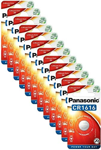Panasonic CR1616 Lot de 12 piles au lithium 3 V