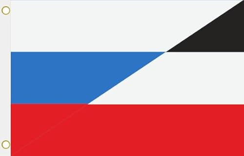 U24 Flagge Fahne Russland-Deutschland Kaiserreich schwarz-weiß-rot 90 x 150 cm