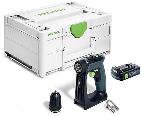 Festool CXS 18-Basic Akku-Bohrschrauber mit 3,0 Ah Akku | Kompakter 18 V Schrauber - Bürstenloser EC-TEC Motor - FastFix Schnittstelle - im Systainer