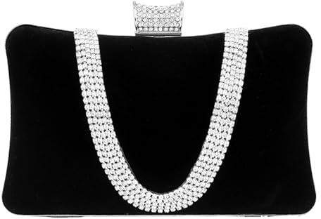 Hixingo 2023 Bolso Fiesta Mujer, Elegante Bolsos de Mano Clutch Bolso de Noche, Brillante Novia Ceremonia Monedero del Banquete de Boda para Cumpleaños Bolsas de Embrague