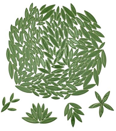 Foglio di piastrelle in ceramica per mosaico fai da te, 500 g, parti irregolari a mosaico, piastrelle fai da te, pietre per artigianato, hobby, arte, decorazione da parete (Grn)