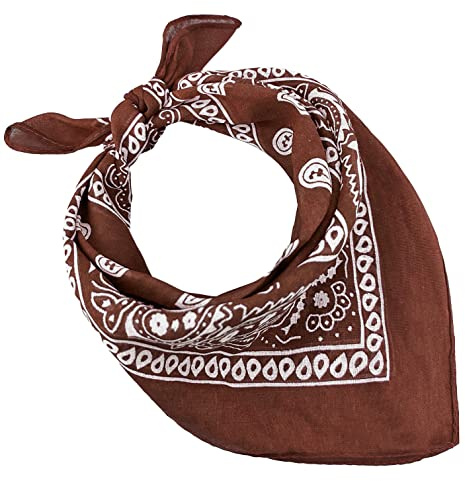Bandana 100% Baumwolle 3/5/10 Set für Damen Herren Kinder Unisex Einfarbig und/oder Paisley Muster Code A644
