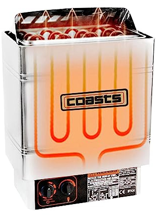 AYCHLG Sauna Heater Stove, 9KW 240V Stainless Steel Dry Steam Bath Sauna Heater Stove with Internal Controller Electric SPA Heater Stove for Home Hotel Sauna Room Spa Shower
