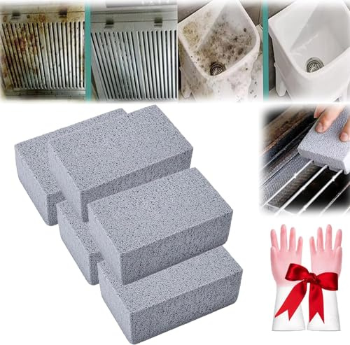 Lot de 5 pierres à scorer pour nettoyage de cuisinière, nettoyage du four, nettoyeur de four, pour enlever les taches tenaces de cuisine, plaque de cuisson, grilles