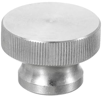 sourcing map Rändelmuttern, 1 Stück, M10 x T 30 mm x H 20 mm, Edelstahl, runde Knöpfe, Verschlüsse, Sackloch, Handschraube, Mutter, Silber, für 3D-Drucker-Teile, Werkzeugmaschinen