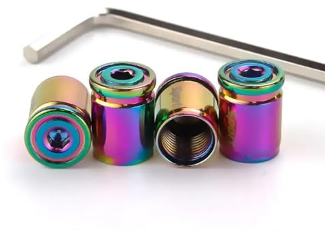 4pcs Ventildeckel Auto-Reifen Ventilabdeckung für VW Passat Variant R-Line Typ B8 ab Bj. 11/2019, Reifen Ventilkappen Autoventil-Kappen Ventildeckel mit Kennzeichnung
