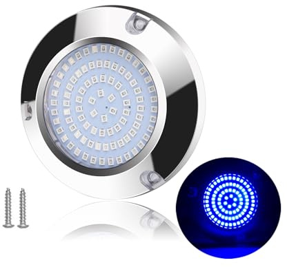 KOVNISE Unterwasserlicht für Boote 316 Edelstahl Boot Transom Mount Licht Wasserdichte Lichter/Marine Lichter 10-30V, für Heck Innenraum Navigation Deck Höflichkeit Nachtfischen