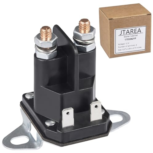 JTAREA 1755382YP Solenoide Relè di Avviamento 12V Starter Relay Solenoid Tosaerba Sostituisce Ricambi per 35510 Countax 44814800 Husqvarna 5321384-06 5321461-54 Snapper 1-8604 Toro 47-1910 740207