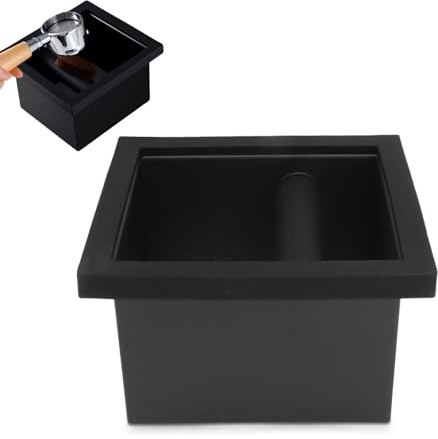 Caja De Golpe De Café De Escritorio, Contenedor De Posos De Café Ptfe De Goma Sin Fondo, Cubo Cuadrado Para Residuos De Café Posos Cafe Deposito Accesorios Cafe Para Residuos, Contenedor De Residuos