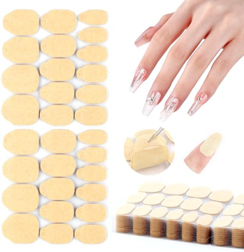 SAVILAND Nail Adhesive Tabs 600 PCS: Double Sided Jelly Glue Adhesive Stickers False Nail Stickers Nail Tabs for Press On Nails in 15 Sizes, 10 Sheets False Nail Glue Sticker for Home DIY Nail Art
