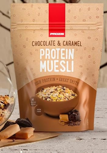Prozis Protein Muesli 800 gr (2 confezioni da 400 gr) - Cereali, semi e frutta secca per una Colazione Proteica - Multi gusti a scelta (800 gr, fragola e cioccolato bianco)