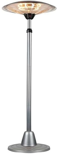Estufa halógena de terraza de 3000W, ideal para calentar eficientemente espacios al aire libre. Perfecta para disfrutar de noches agradables en tu jardín o patio.