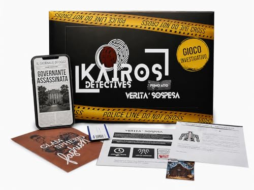 Kairos Detectives Verità Sospesa – Gioco Investigativo Realistico per Adulti | Analizza Indizi e Risolvi un Omicidio | Esperienza Detective Immersiva | 1-8 Giocatori